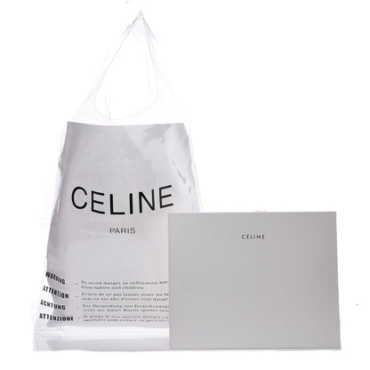 Celine Plastic Bag with Cloudy Lambskin Solo Zip Pouch Clutch Pink 6 of 7