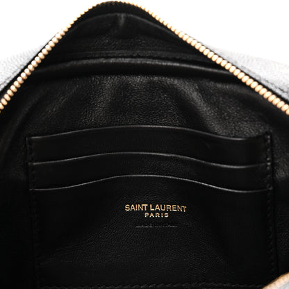 Saint Laurent Grain De Poudre Matelasse Monogram Mini Lou Camera Bag Black 7 of 10