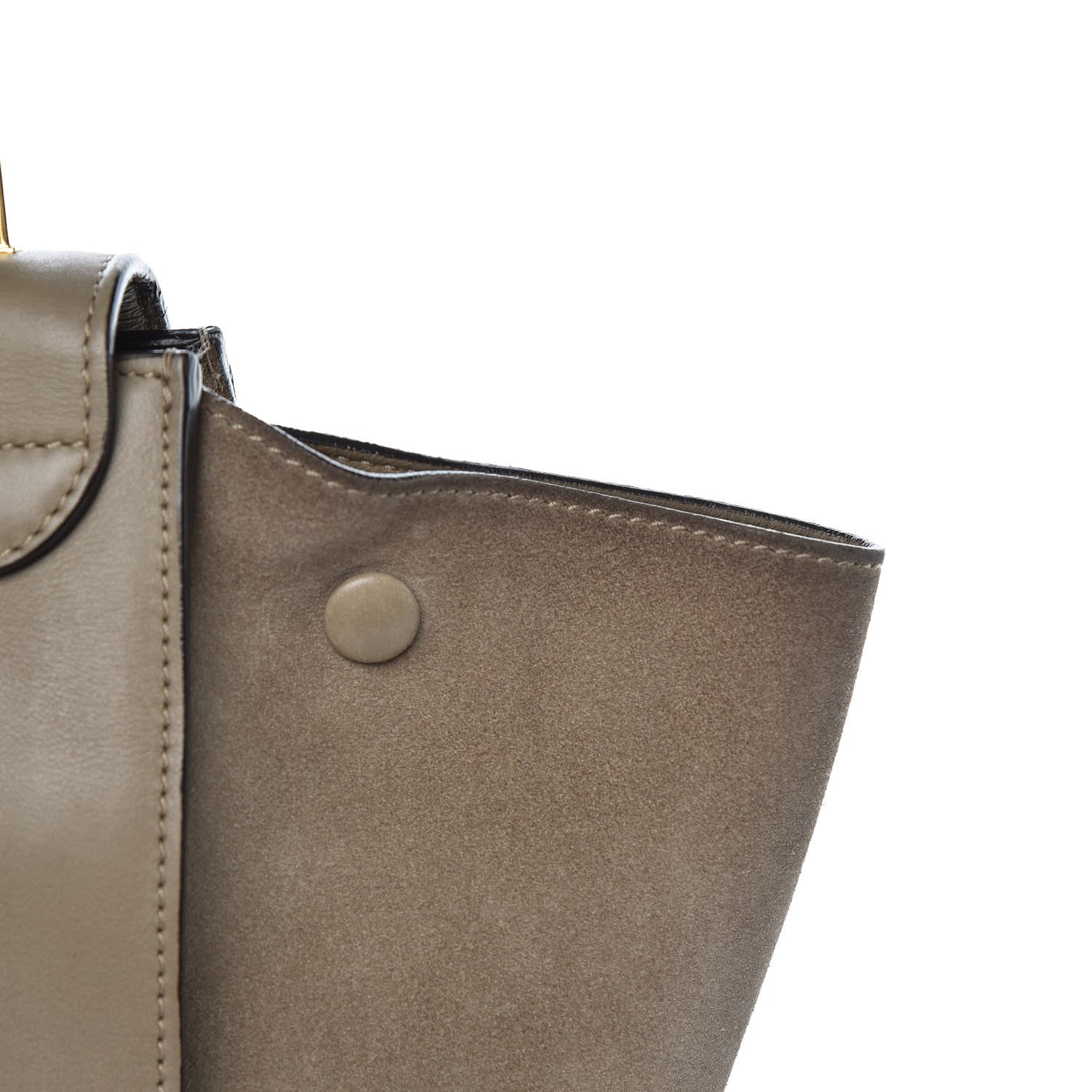 Celine Calfskin Suede Whipsnake Medium Trapeze Taupe 18 of 18
