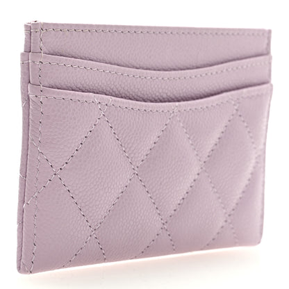 Chanel Caviar Quilted Card Holder Light Purple 3 of 7