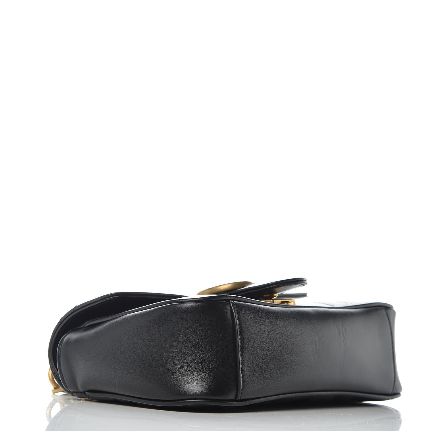 Gucci Calfskin Matelasse Mini GG Marmont Shoulder Bag Black 4 of 12