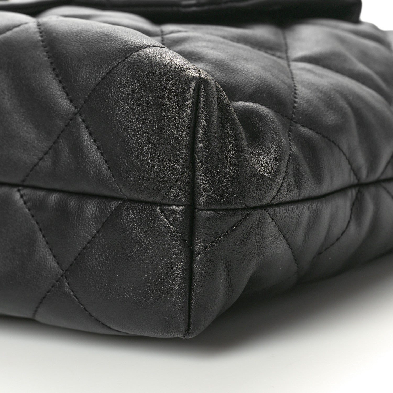 Chanel Calfskin Quilted Pocket Shopping Tote Black 10 of 10