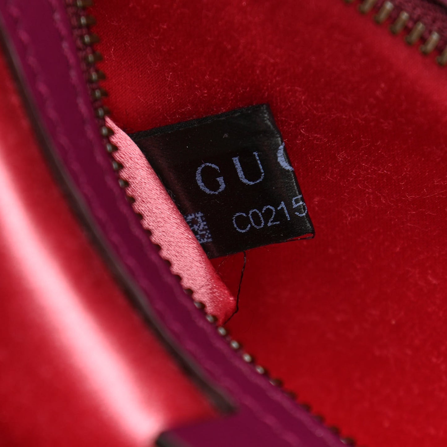 Velvet Matelasse Small GG Marmont Shoulder Bag Fuchsia Violet Cyclamen