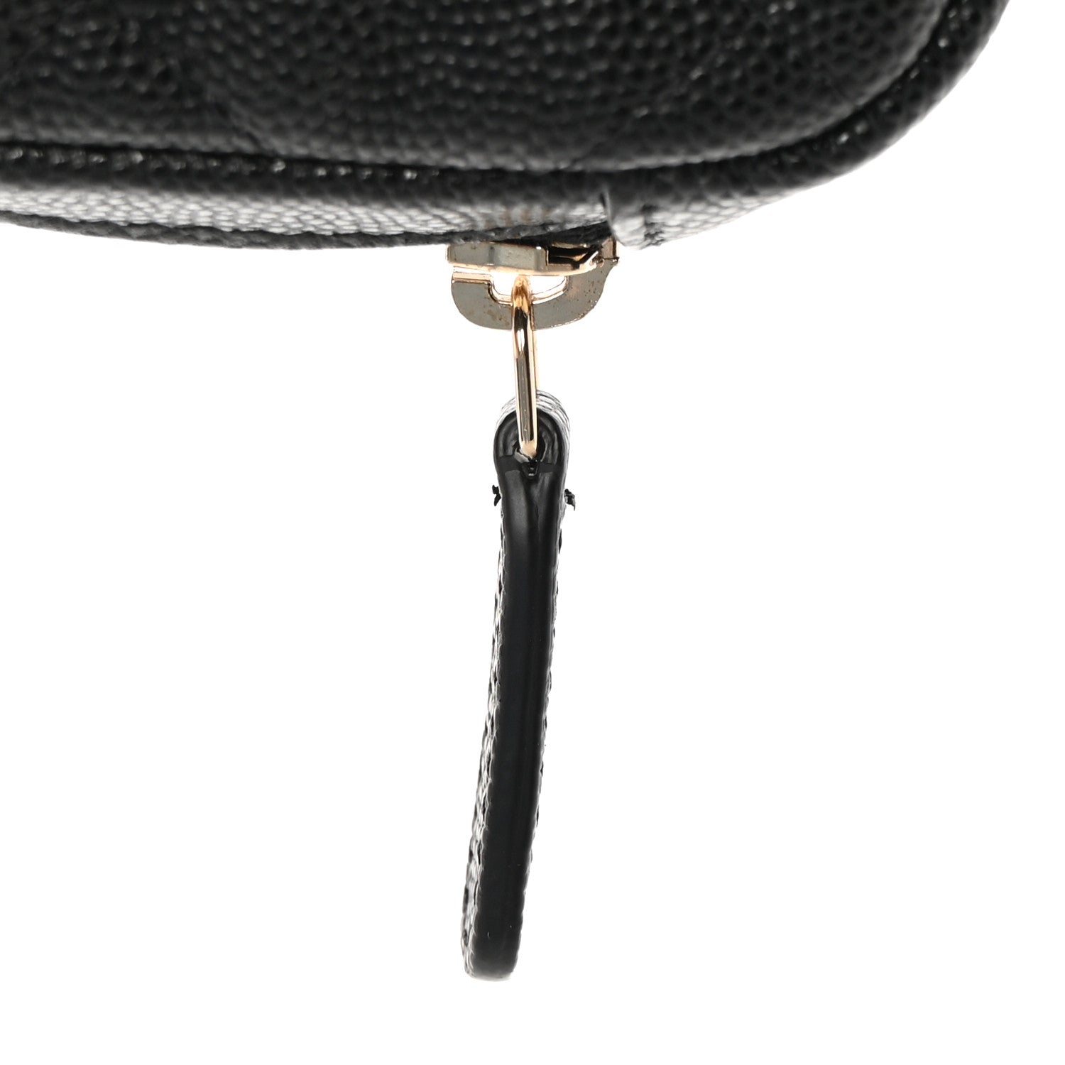 Chanel Caviar Quilted Small Curvy Pouch Cosmetic Case Black 9 of 10