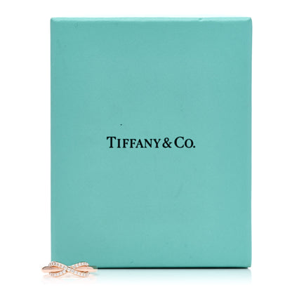 Tiffany 18K Rose Gold Diamond Infinity Ring 54 7 5 of 5