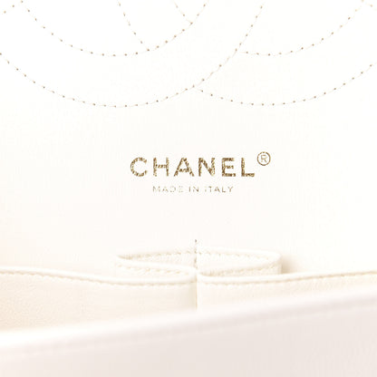 Chanel Caviar Quilted Jumbo Double Flap White 9 of 10