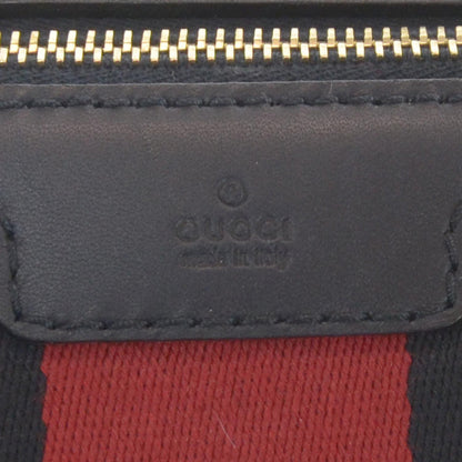 Gucci Monogram Selleria Calfskin Vintage Web Medium Boston Beige Blue 5 of 9