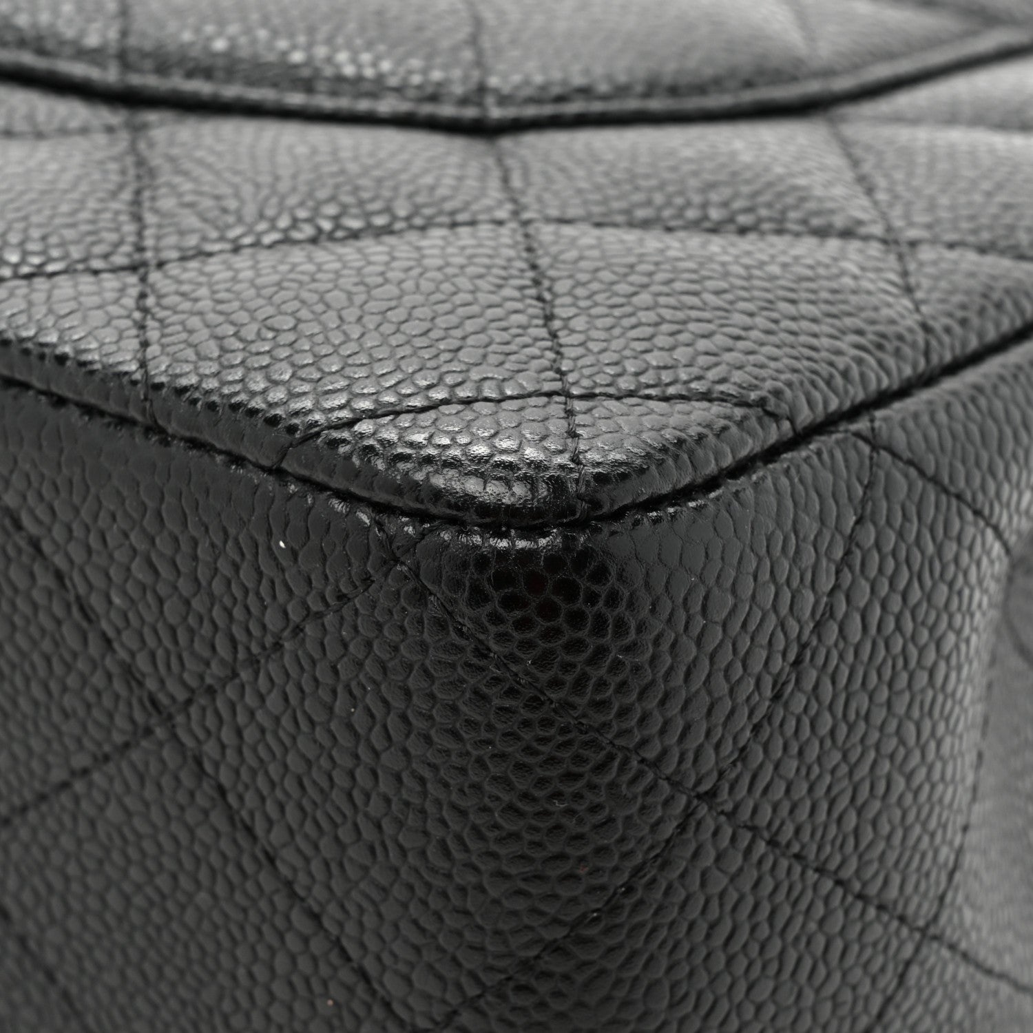 Chanel Caviar Quilted Jumbo Double Flap Black 17 of 19