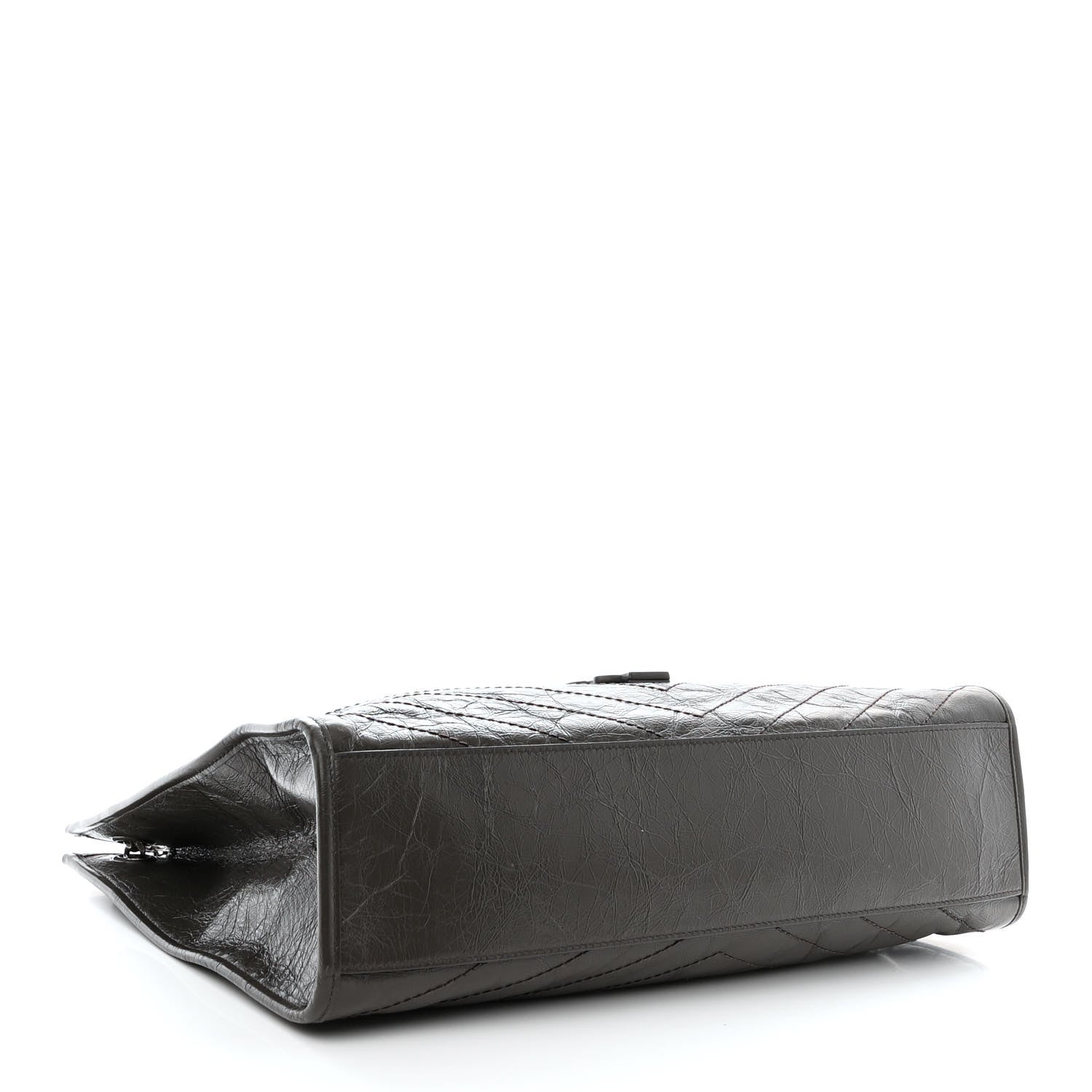 Saint Laurent Crinkled Calfskin Matelasse Monogram Niki Shoulder Bag Storm 4 of 10