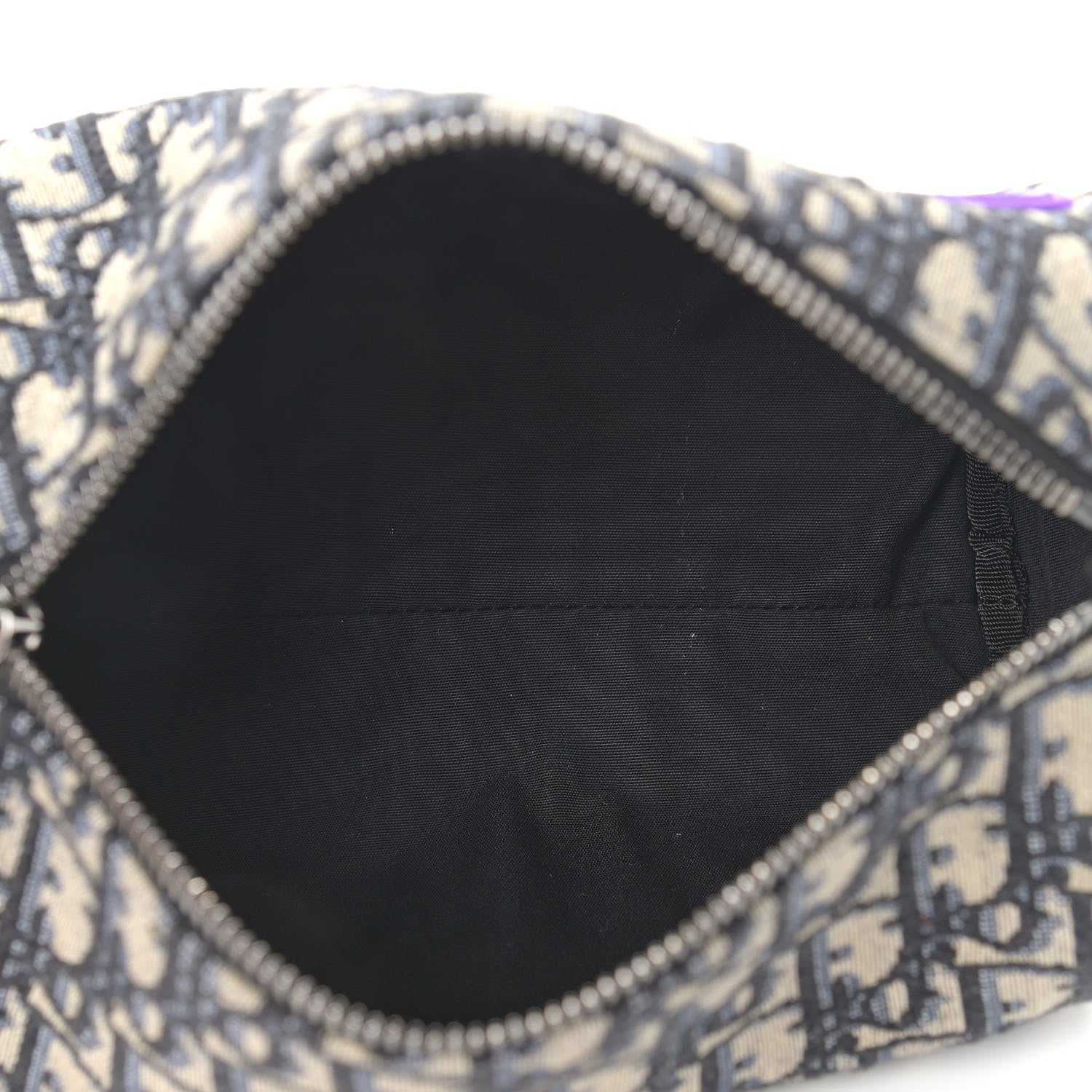 Christian Dior X KENNY SCHARF Oblique Canvas Embroidered Patches Roller Messenger Bag Charcoal 5 of 8
