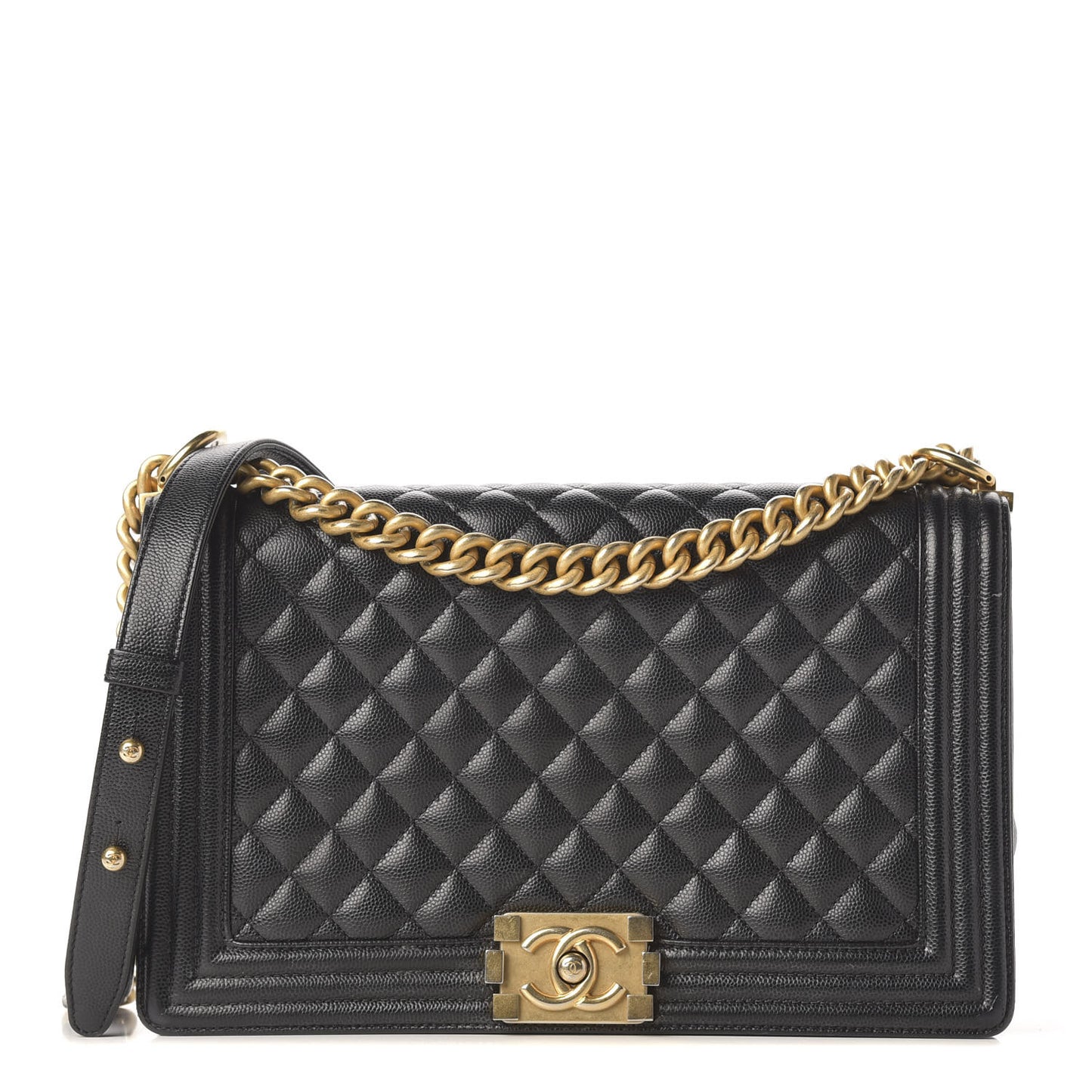 Caviar Quilted New Medium Boy Flap Black