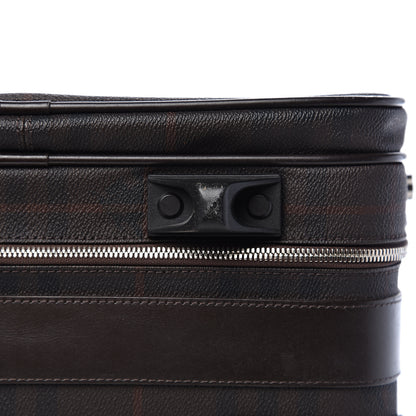 Burberry Smoked Haymarket Check Carry-On Suitcase Chocolate 14 of 15