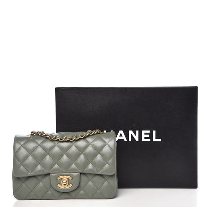Chanel Iridescent Caviar Quilted Mini Rectangular Flap Green 10 of 10