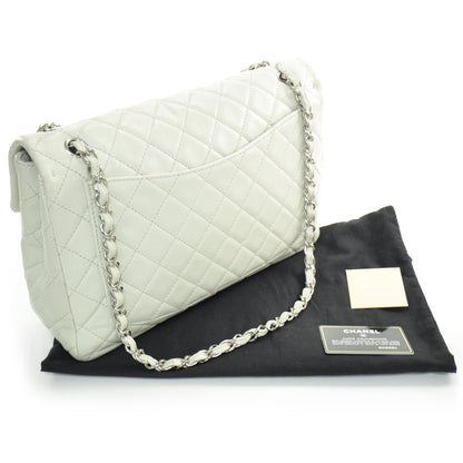 Chanel Washed Caviar Maxi Flap White 3 of 8