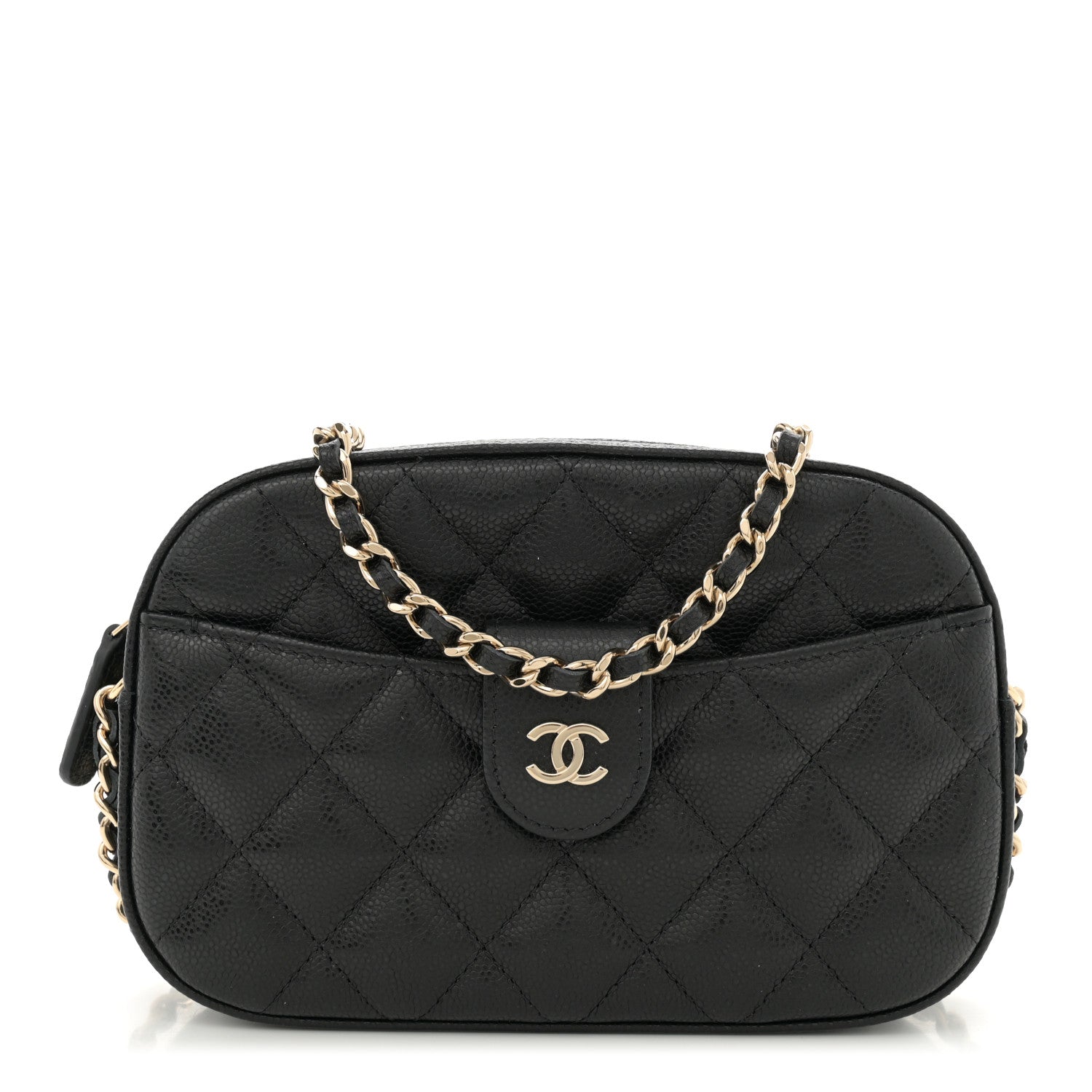 Chanel Caviar Quilted Chain Camera Bag Black 1 of 11