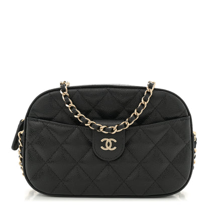 Chanel Caviar Quilted Chain Camera Bag Black 1 of 11