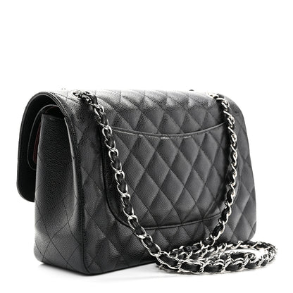 Chanel Caviar Quilted Jumbo Double Flap Black 3 of 10
