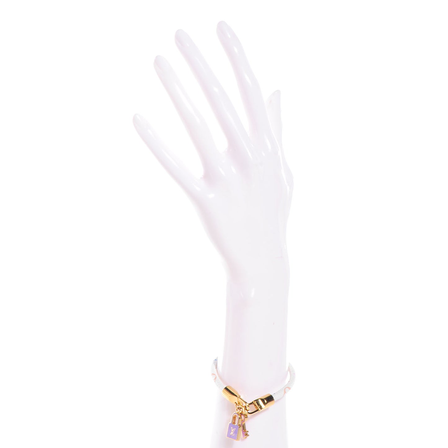 Monogram Multicolor Luck It Bracelet 17 White
