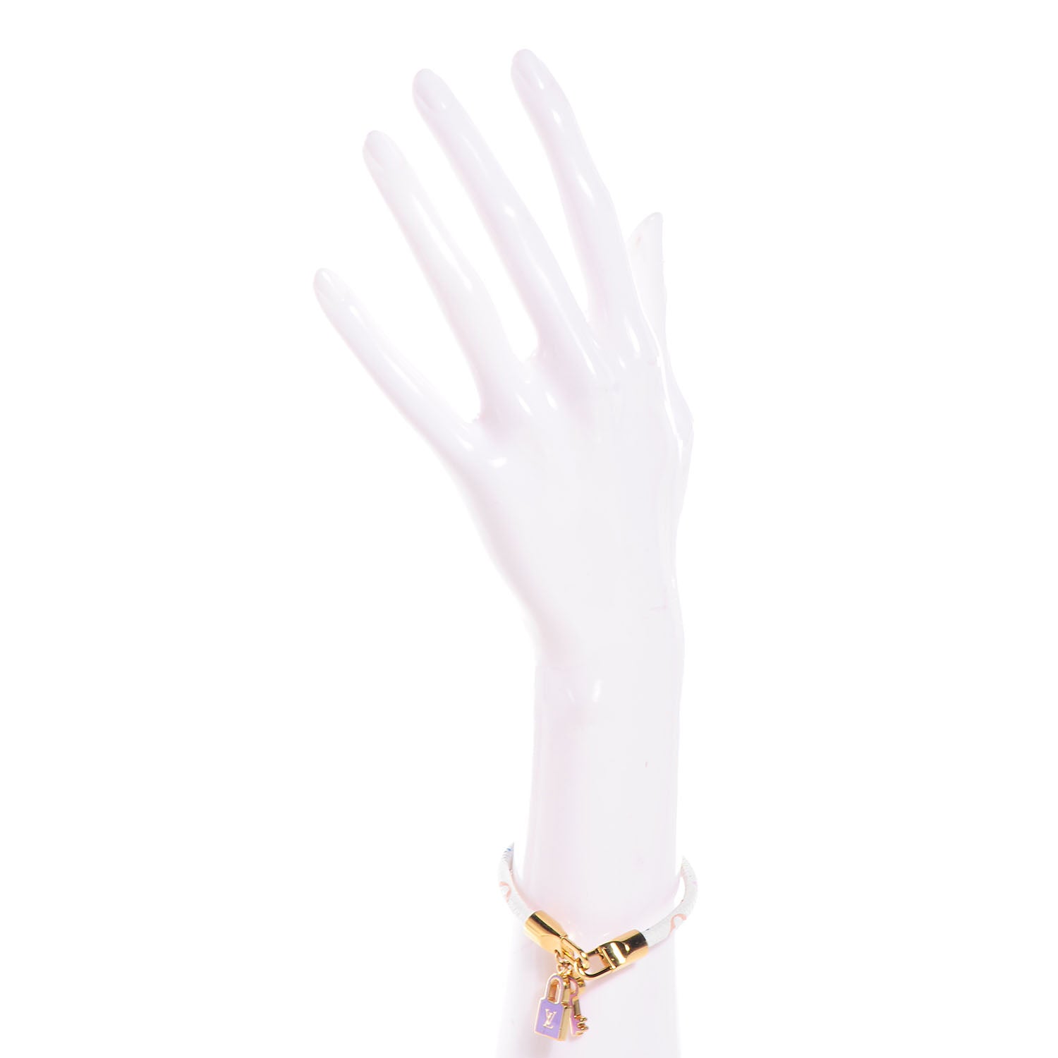 Louis Vuitton Monogram Multicolor Luck It Bracelet 17 White 2 of 13