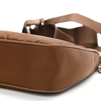 Prada Tessuto Nylon Saffiano Re-Edition 2005 Shoulder Bag Cacao 10 of 10