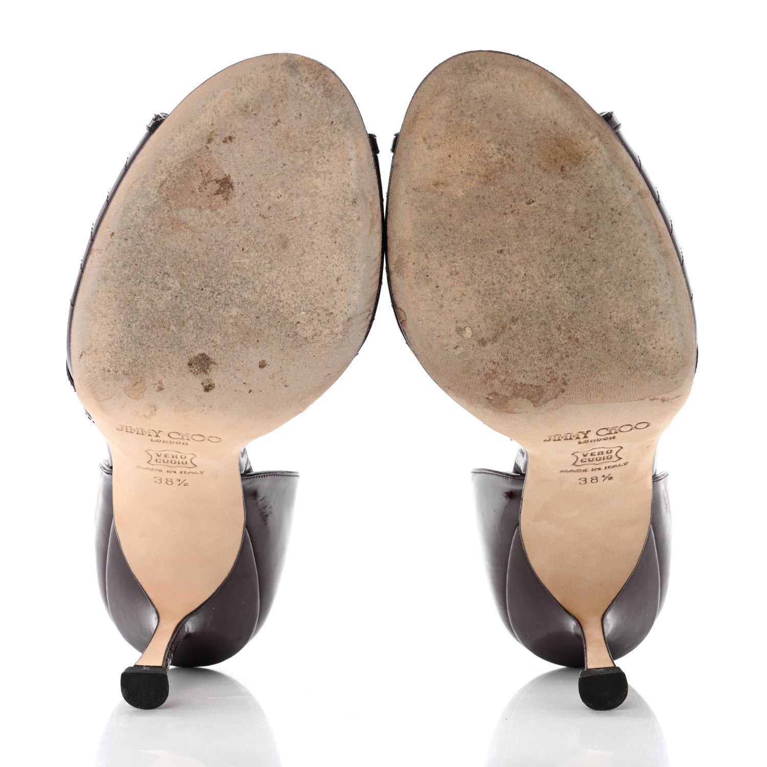 Jimmy Choo Patent Trinity Heels 38.5 Purple 5 of 8