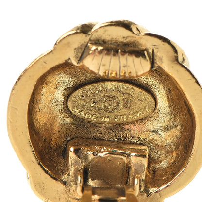 Chanel CC Clip On Earrings Gold 4 of 4