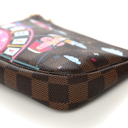 Louis Vuitton Damier Ebene 2020 Christmas Animation Big Wheel Mini Pochette Accessories Rose Ballerine 10 of 11