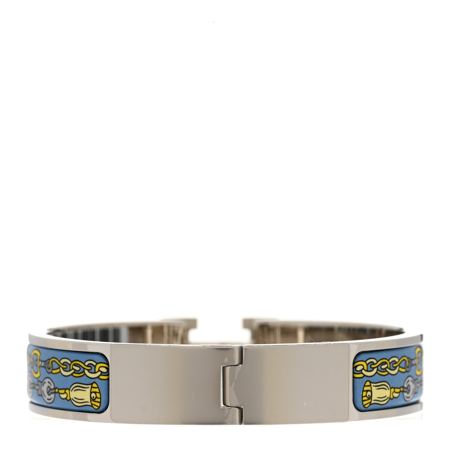 Hermes Enamel Printed Narrow Bouquets Selliers Clic Clac H Bracelet PM Ecume 3 of 5