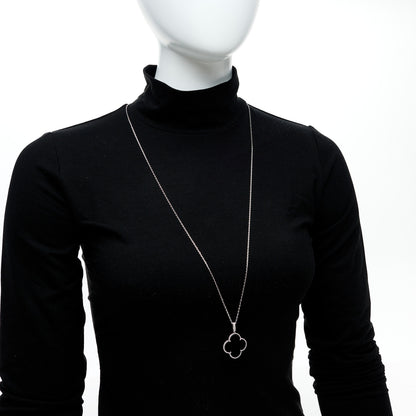 Van Cleef & Arpels 18K White Gold Black Onyx Magic Alhambra Pendant Necklace 2 of 5