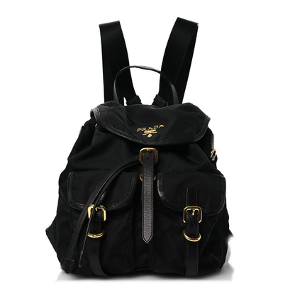 Prada Tessuto Nylon Soft Calfskin Backpack Black 1 of 13