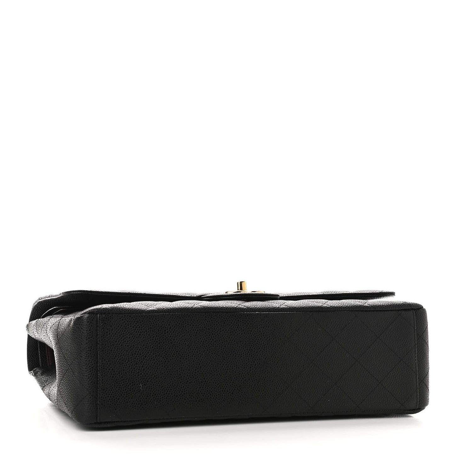 Caviar Quilted Maxi Double Flap Black