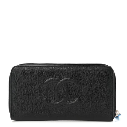 Chanel Caviar Large Timeless CC Zip Around Wallet Black 1 of 11