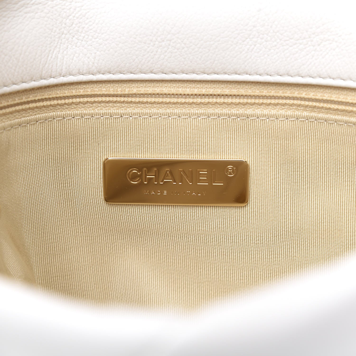 Chanel Goatskin Quilted Medium 19 Flap White 6 of 11