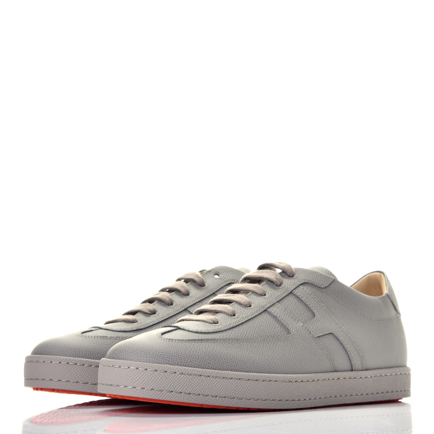 Hermes Matte Epsom Calfskin Mens Olympic Sneakers 42 Mastic 3 of 8