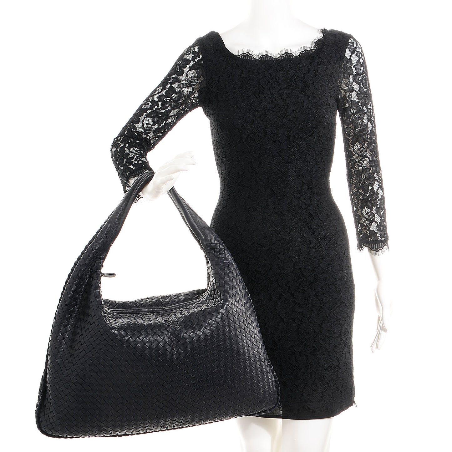 Nappa Intrecciato Maxi Veneta Hobo Tourmaline