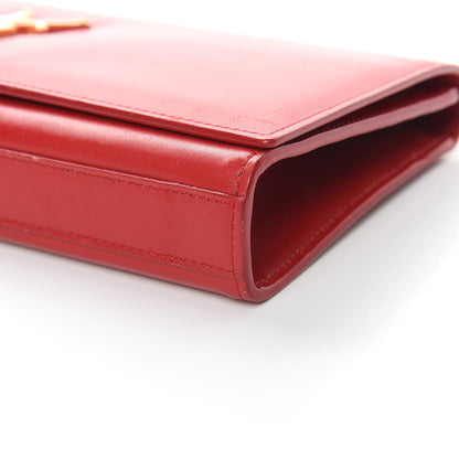 Saint Laurent Calfskin Classic Monogram Cassandre Clutch Rouge Orient 14 of 19