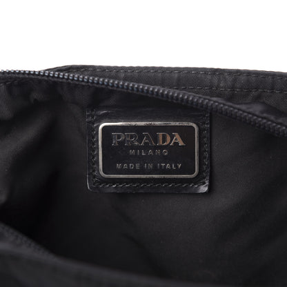 Prada Tessuto Nylon Saffiano Flat Messenger Bag Black 8 of 9