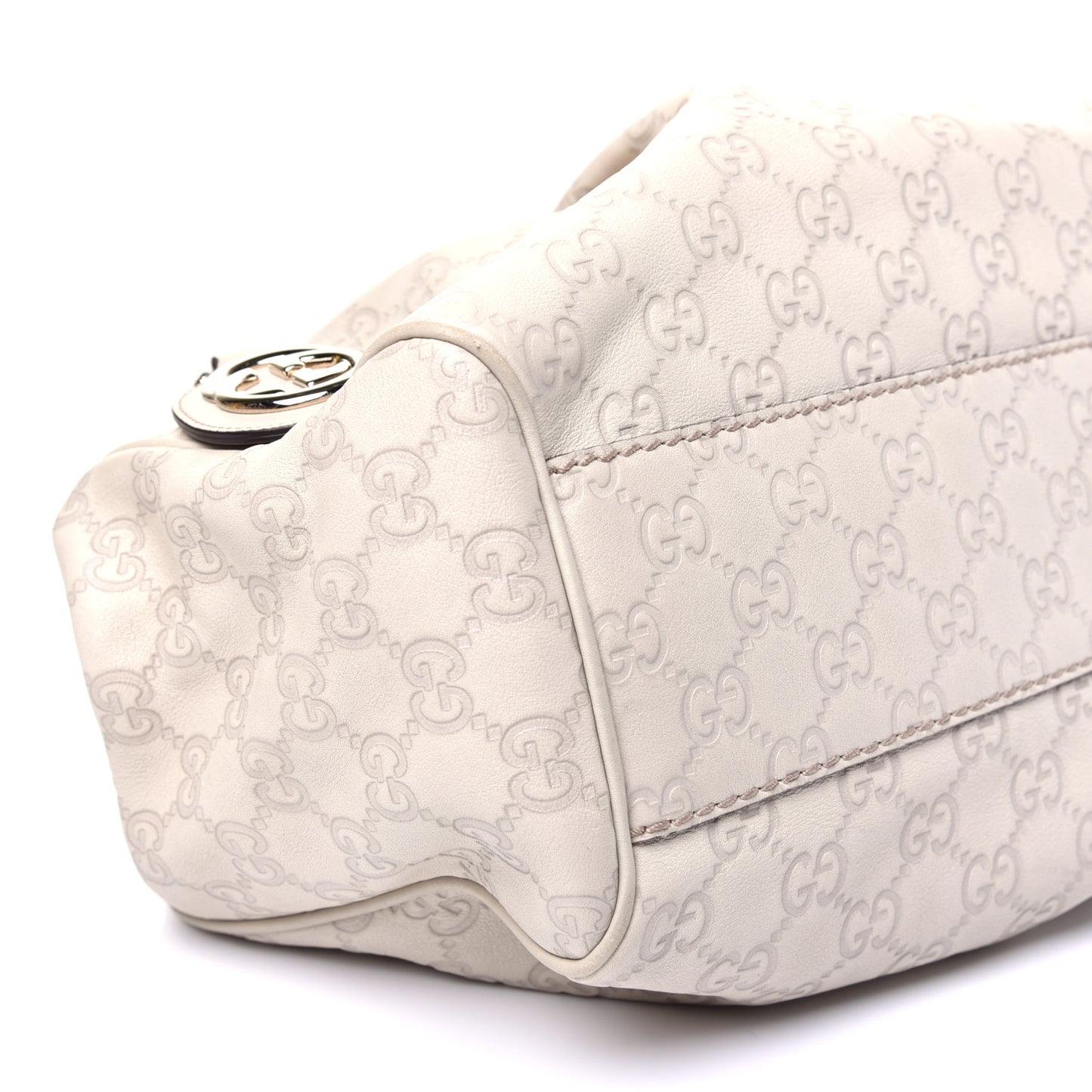 Guccissima Medium Sukey Tote Mystic White