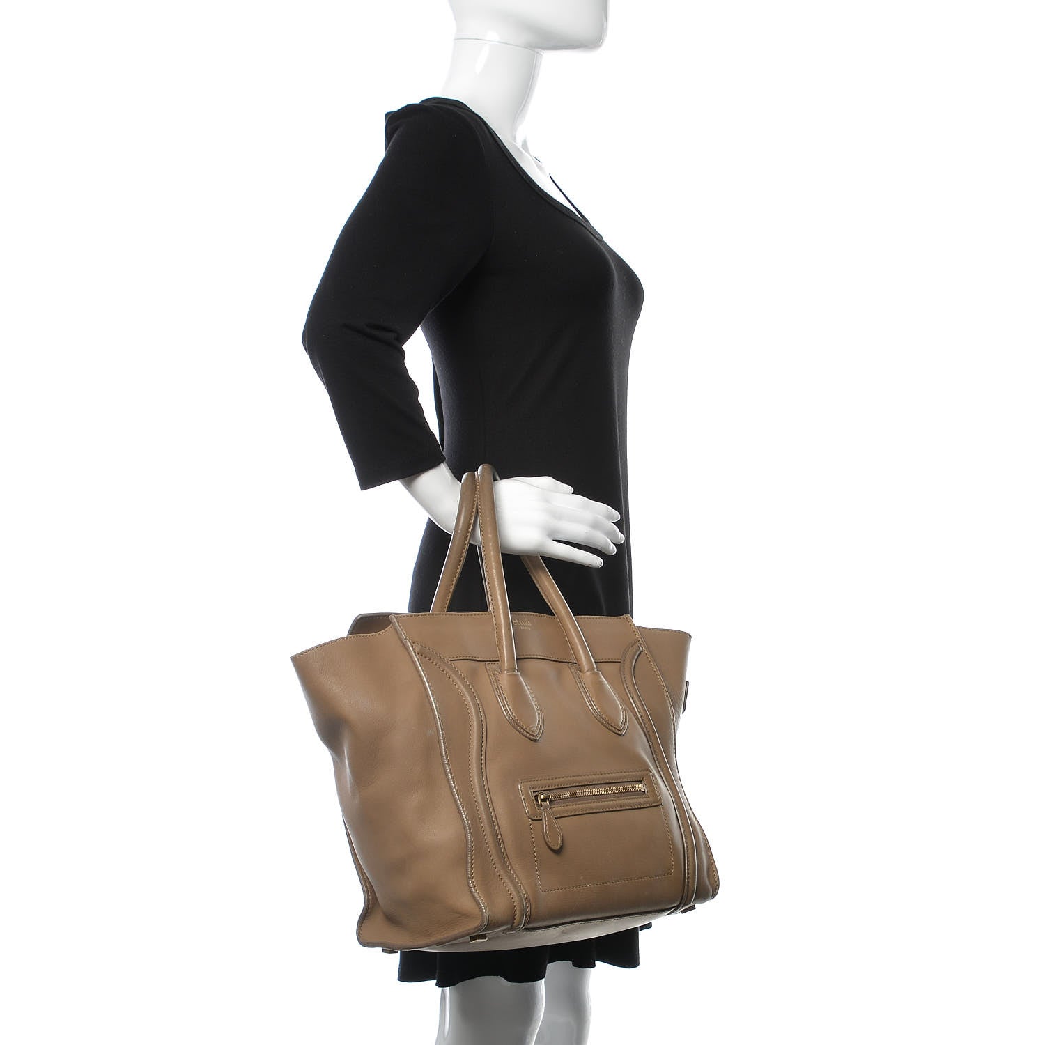 Celine Smooth Calfskin Mini Luggage Camel 2 of 35