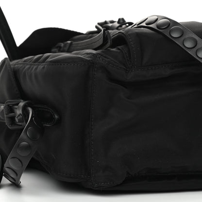 Prada Nylon New Vela Studded Messenger Bag Black 9 of 10