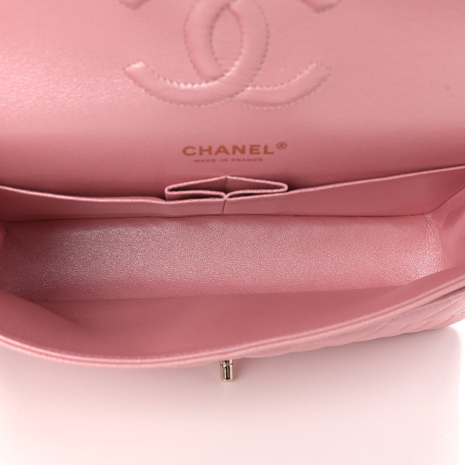 Chanel Iridescent Caviar Quilted Medium Double Flap Rose Pink 5 of 11