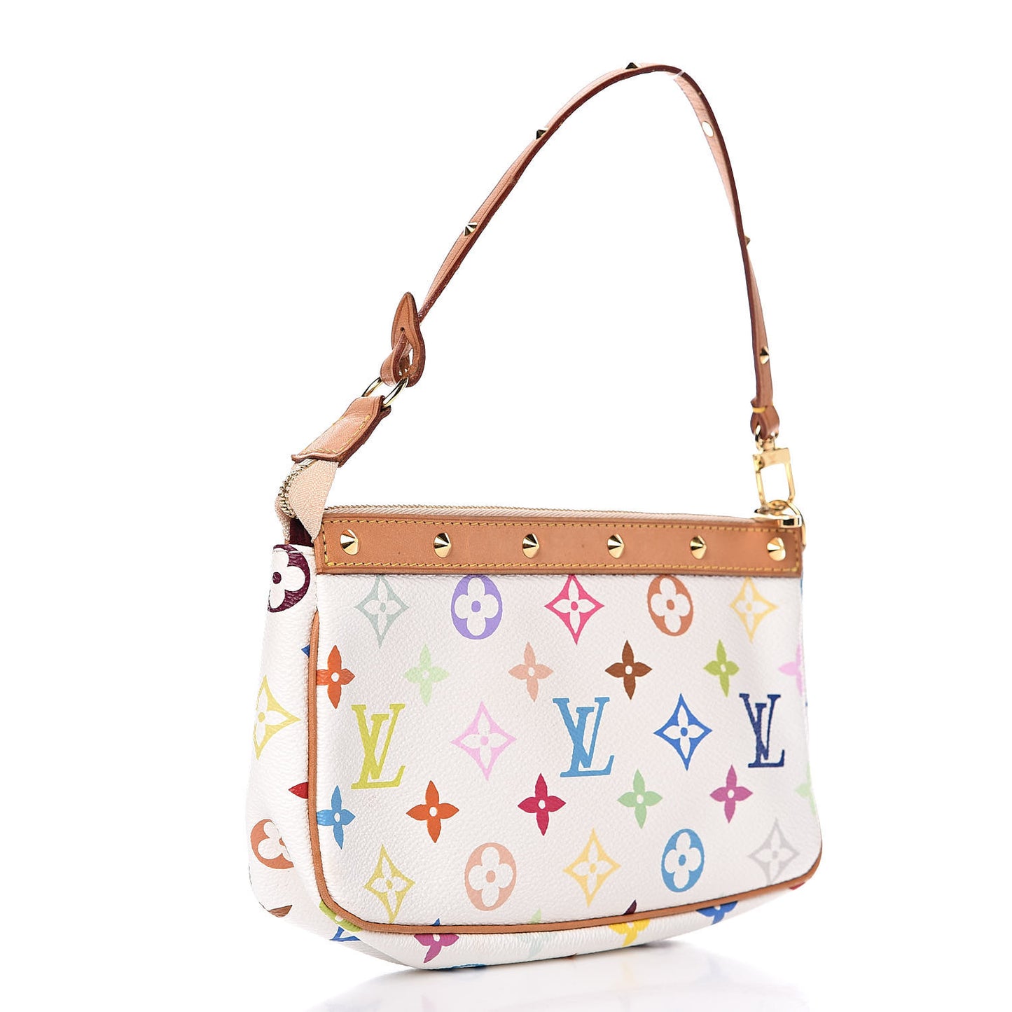 Monogram Multicolor Pochette Accessories White
