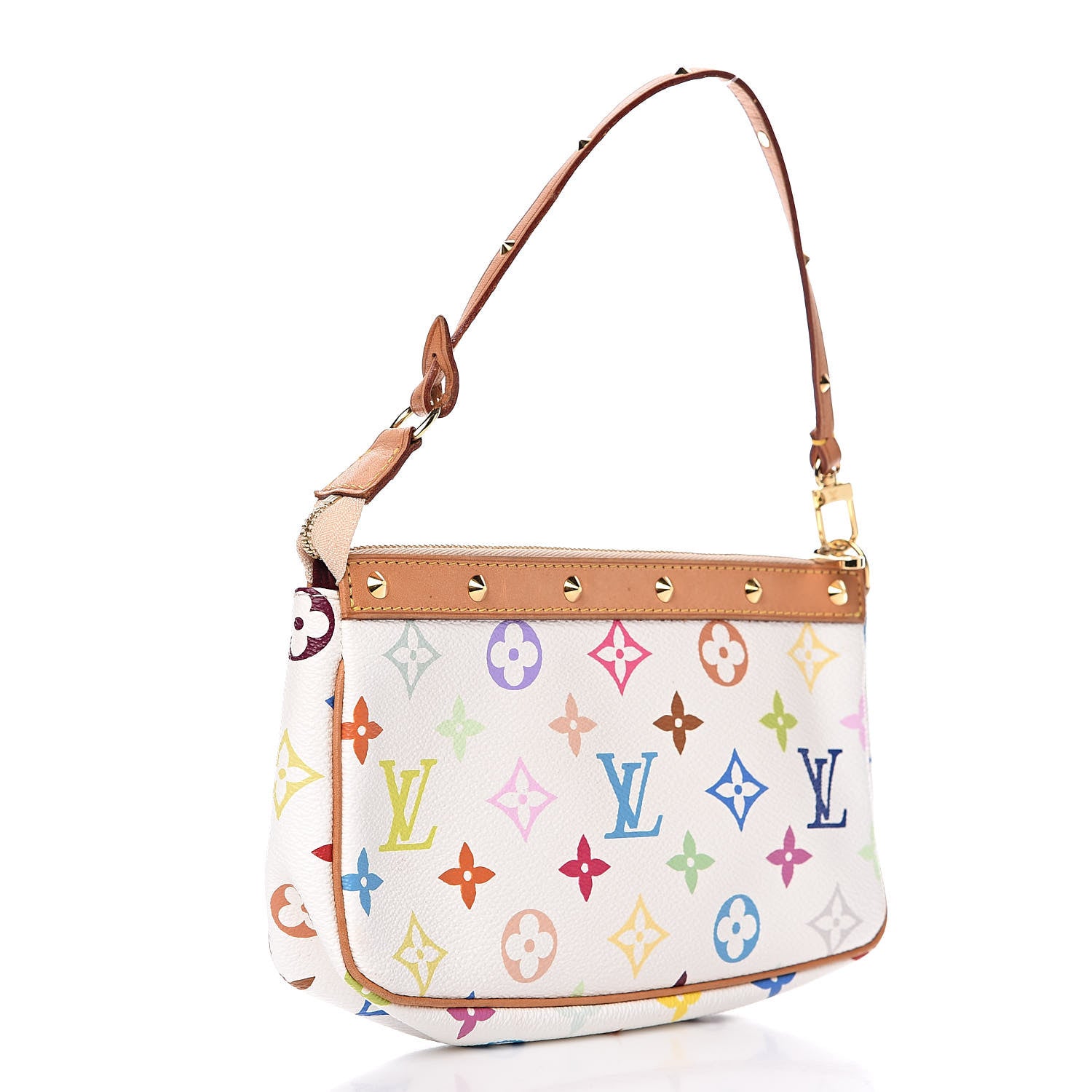 Louis Vuitton Monogram Multicolor Pochette Accessories White 3 of 13