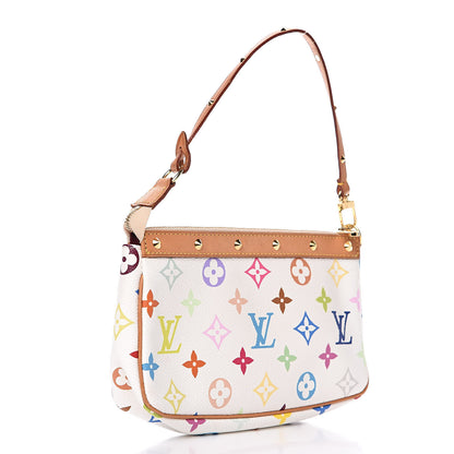 Louis Vuitton Monogram Multicolor Pochette Accessories White 3 of 13
