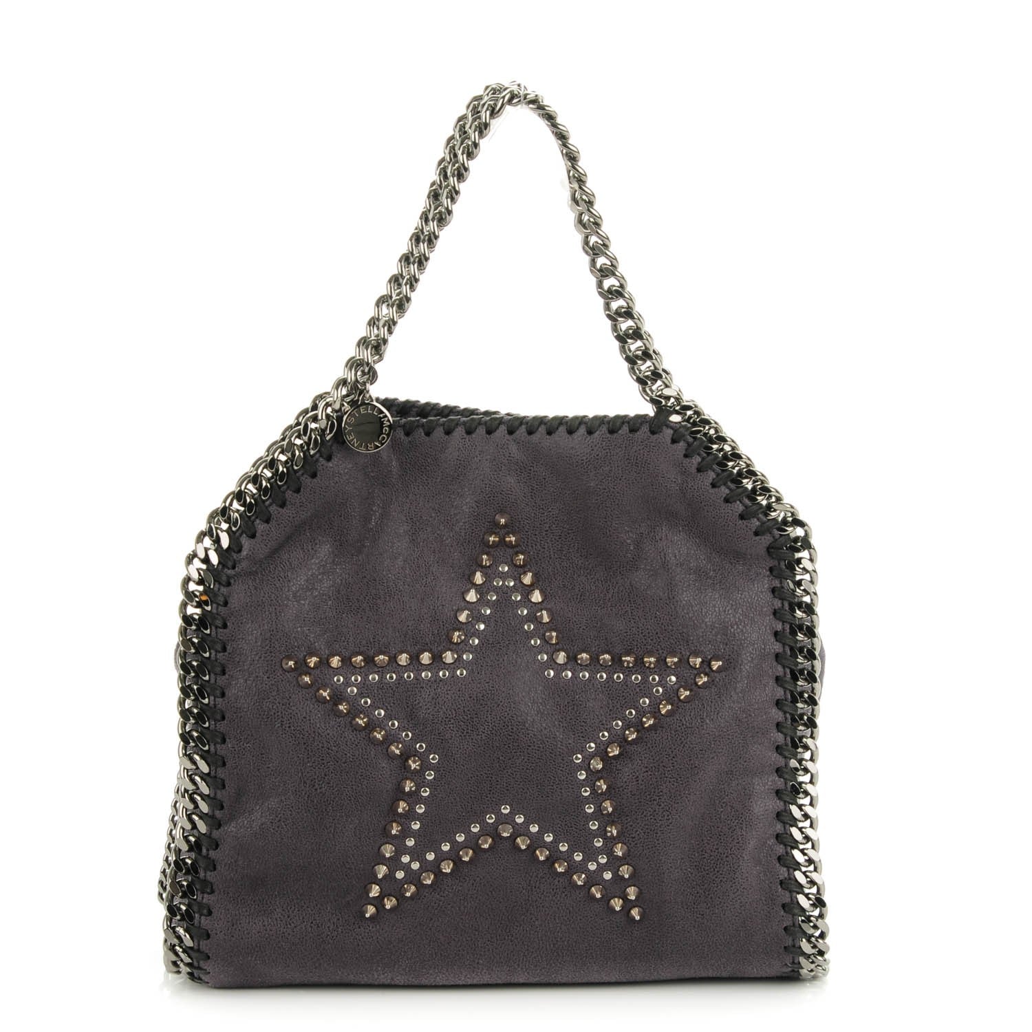 Stella McCartney Shaggy Deer Studded Mini Star Falabella Tote Grey 1 of 7