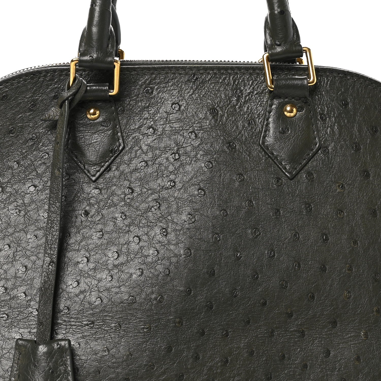 Louis Vuitton Ostrich Alma PM Olive 7 of 9