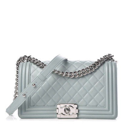 Chanel Calfskin Quilted Medium Boy Flap Light Green 1 of 7