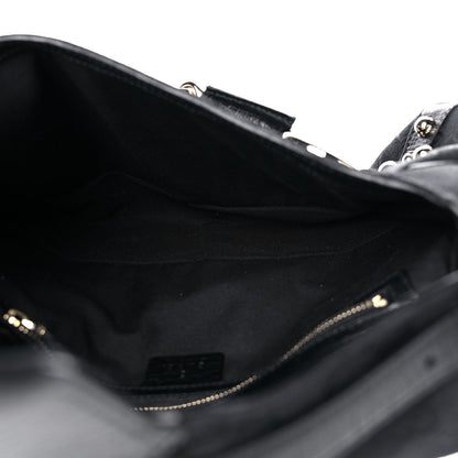Gucci Monogram Horsebit Web Flap Bag Black Beige 5 of 14