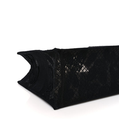 Christian Dior Embroidered 3D Macrame D-Lace Butterfly Medium Book Tote Black 8 of 9