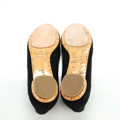 Chanel Tweed Crystal CC Ballet Flats 40 Black 10 of 22